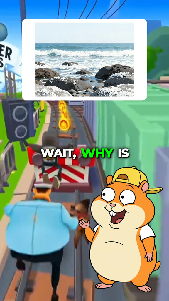 A character explainer frame made by GhostShorts: Bun says "Wait, why is the ocean salty?"
