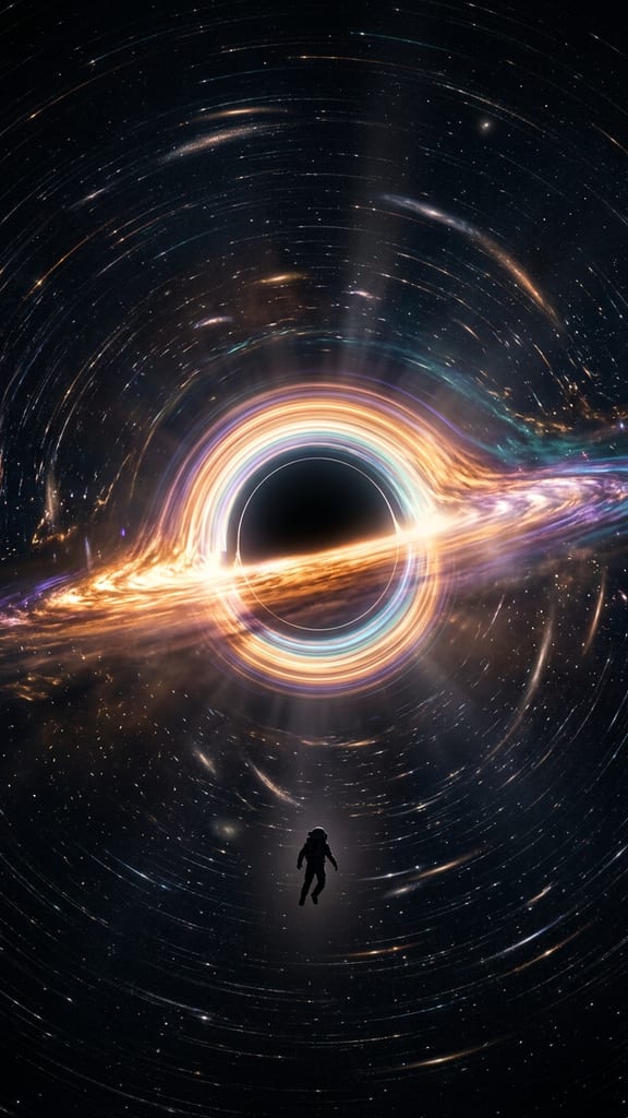 A black hole ringed by a glowing accretion disk